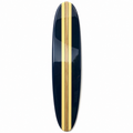 Navy Blue Wooden Surfboard Wall Art, Coastal Surfboard Wall Hanging Decor